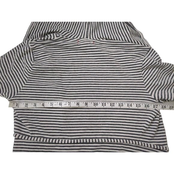 Max Studio Cardigan Womens S Black White Open Front Long Sleeve Hood Cotton - Picture 9 of 9